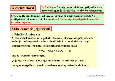 Loeng 6 - Investeeringud #39