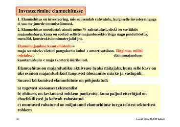 Loeng 6 - Investeeringud #41