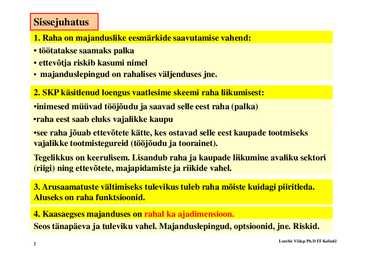 Loeng 7 - Rahateooria #2