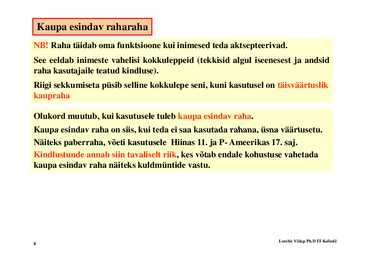 Loeng 7 - Rahateooria #8