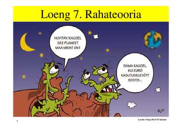 Loeng 7 - Rahateooria