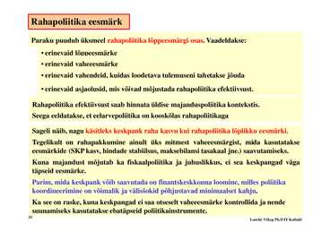 Loeng 11-- Fiskaal- ja monetaarpoliitika #33