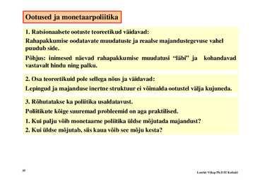 Loeng 11-- Fiskaal- ja monetaarpoliitika #35