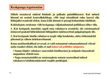 Loeng 11-- Fiskaal- ja monetaarpoliitika #36