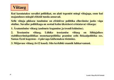 Loeng 11-- Fiskaal- ja monetaarpoliitika #37