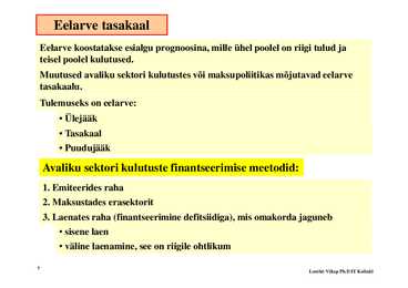 Loeng 11-- Fiskaal- ja monetaarpoliitika #7