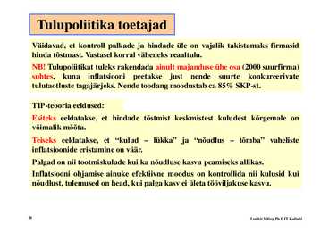 Loeng 12 - Tulupoliitika #16