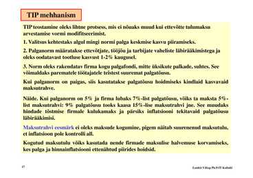 Loeng 12 - Tulupoliitika #17