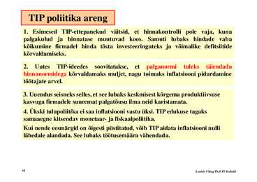Loeng 12 - Tulupoliitika #18