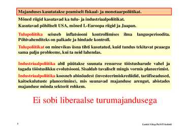 Loeng 12 - Tulupoliitika #3
