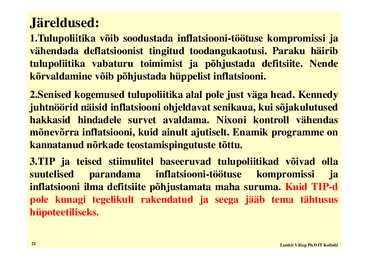 Loeng 12 - Tulupoliitika #21