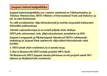 Loeng 12 - Tulupoliitika #25