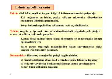 Loeng 12 - Tulupoliitika #30