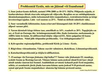 Seminar 1 - Eesti majandus #11