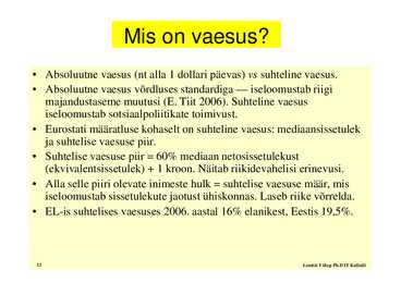 Seminar 1 - Eesti majandus #12