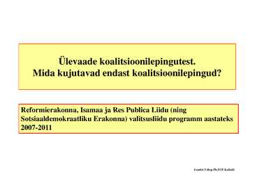 Seminar 1 - Eesti majandus #16