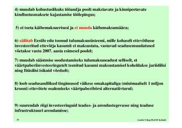 Seminar 1 - Eesti majandus #19