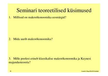Seminar 1 - Eesti majandus #36