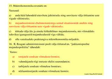 Seminar 1 - Eesti majandus #43