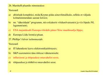 Seminar 1 - Eesti majandus #49