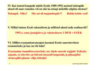Seminar 1 - Eesti majandus #6