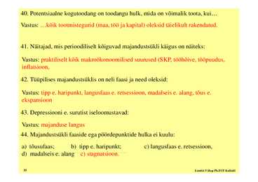 Seminar 1 - Eesti majandus #55
