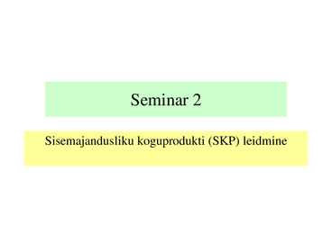 Seminar 2 - SKP leidmine
