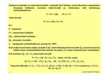 Seminar 3 - Makroökonoomilised mudelid #11