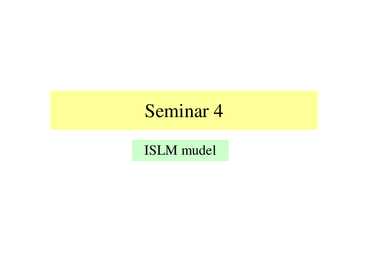 Seminar 4 - ISLM mudel