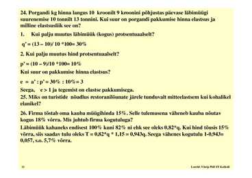 Seminar 5 - Nõudlus ja pakkumine #11