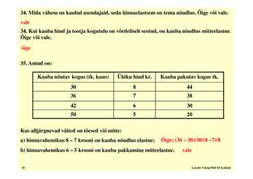 Seminar 5 - Nõudlus ja pakkumine #18
