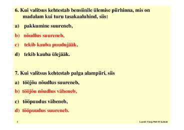 Seminar 5 - Nõudlus ja pakkumine #3