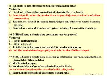 Seminar 5 - Nõudlus ja pakkumine #22