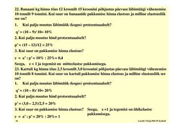 Seminar 5 - Nõudlus ja pakkumine #10