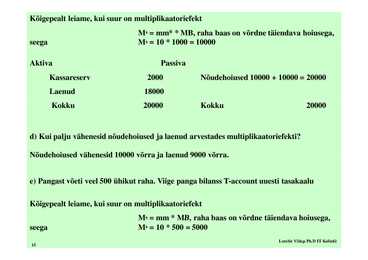 Seminar 7 - Raha teooria #15