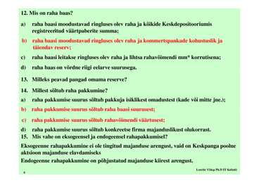Seminar 7 - Raha teooria #6