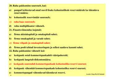 Seminar 7 - Raha teooria #9