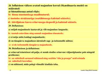Seminar 9 - Inflatsioon #12