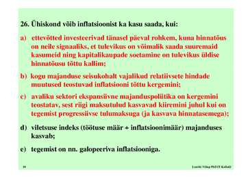 Seminar 9 - Inflatsioon #10