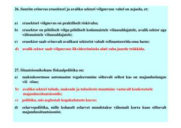 Seminar 11 - Fiskaal- ja monetaarpoliitika #12
