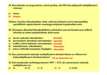 Seminar 11 - Fiskaal- ja monetaarpoliitika #17