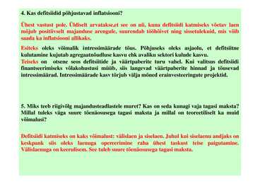 Seminar 11 - Fiskaal- ja monetaarpoliitika #3