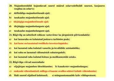 Seminar 11 - Fiskaal- ja monetaarpoliitika #10