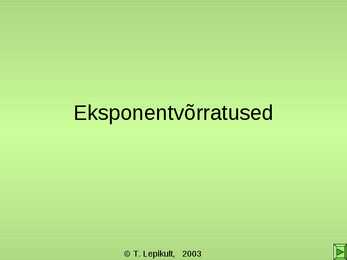 Eksponentvõrratused