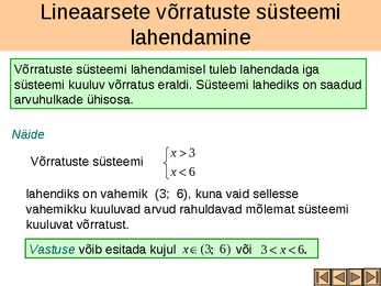 Lineaarsete võrratuste süsteemid #2