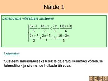 Lineaarsete võrratuste süsteemid #3