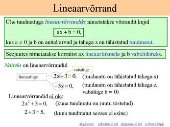 Lineaarvõrrandi lahendamine-Ruutvõrrandi lahendamine #2