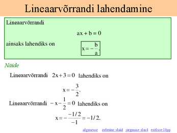 Lineaarvõrrandi lahendamine-Ruutvõrrandi lahendamine #3
