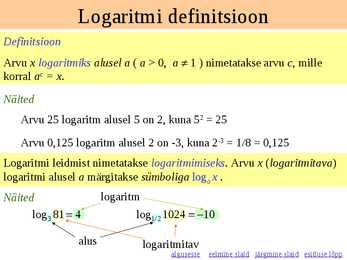 Logaritmid #2