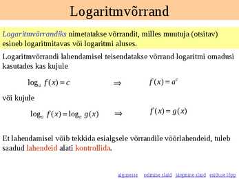 Logaritmid #7